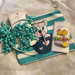 ✨ Baby toddler blue hair accessory set